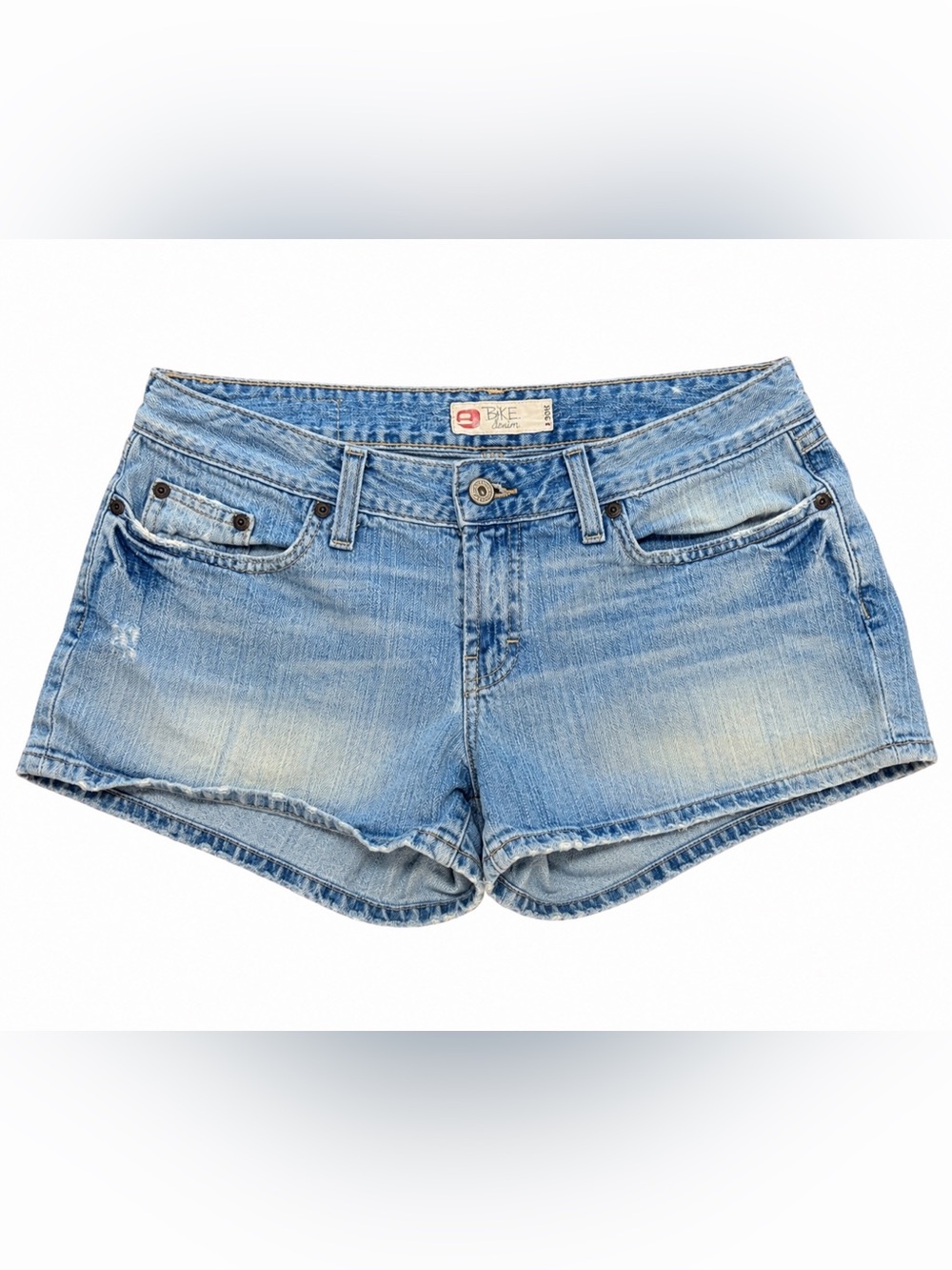 BKE Denim Low Rise Denim Shorts Light WashY2K Distressed Jean Shorts - 29